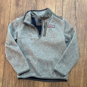 Vineyard Vines Boys Heather Gray Quarter Zip Size 7